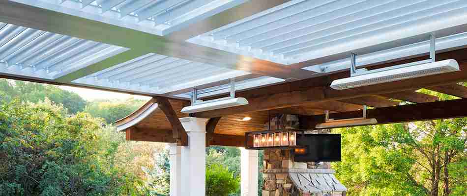 Pavilion built over an outdoor kitchen build in Clearwater, FL.